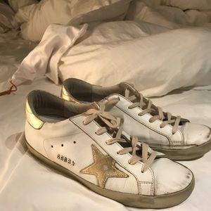 GOLDEN GOOSE E37 LEATHER SNEAKERS